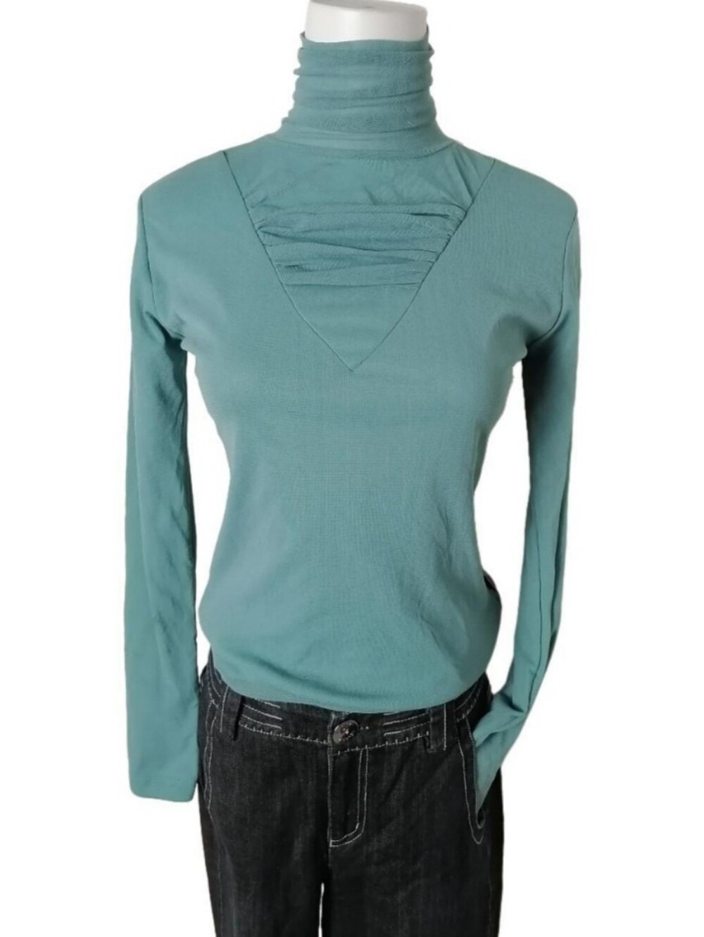 🐬🐬Women’s Teal Layered Turtleneck Top